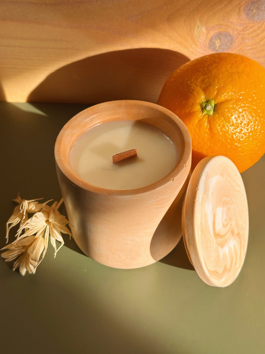 Vela ENTRE NARANJOS | Cáscara de Naranja y Flor de azahar