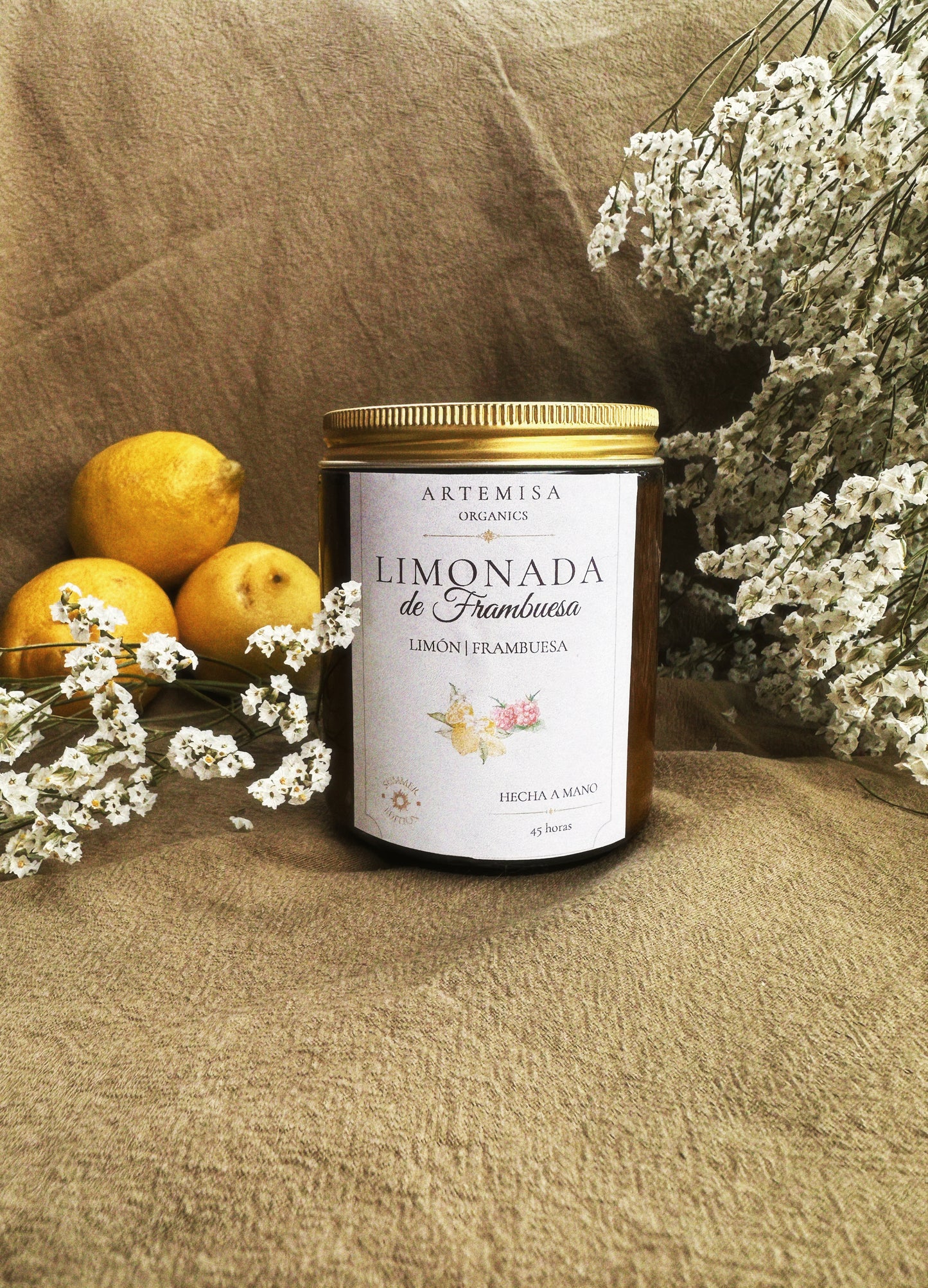 Vela de LIMONADA de Frambuesa