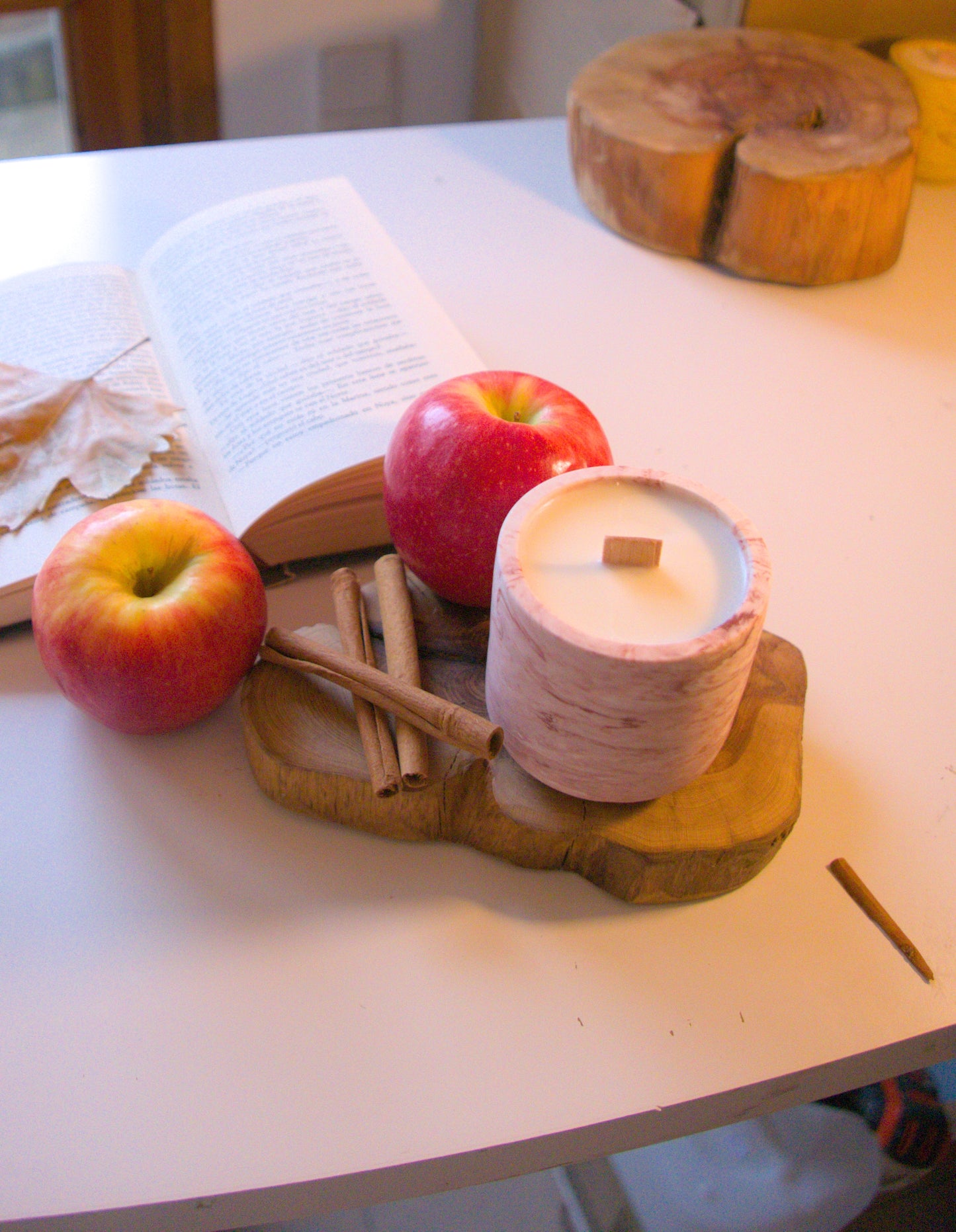 Manzana, limon, canela y sirope de arce